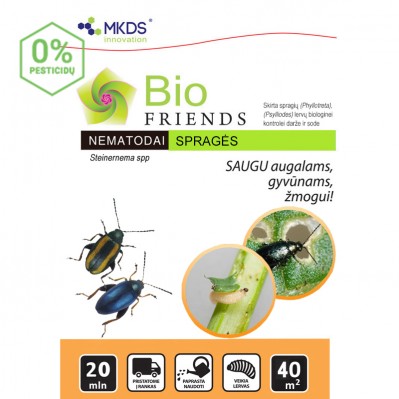 Nematodai SPRAGIŲ lervoms (Steinernema spp.) 2x10 mln/40 m²